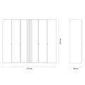 Шкаф 6 складных дверей ENZA HOME RIGA EH60817 EH60817